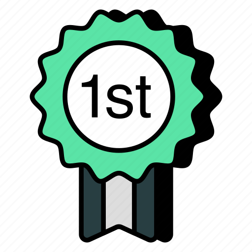 Quality badge, ranking badge, position badge, 1st position, ribbon badge icon - Download on Iconfinder
