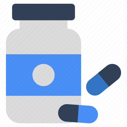 Medicine, drugs bottle, supplement, pills bottle, pills jar icon - Download on Iconfinder
