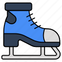 ice skate, shoe, boot, footwear, footgear