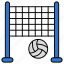 volleyball goal, volleyball net, volleyball game, sport net, sports goal 
