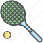 badminton racket, ball, racket, sports, squash racket, tennis ball, tennis racket 