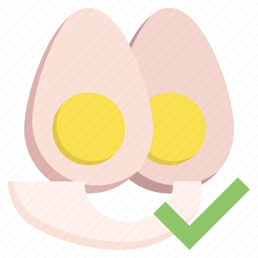 Egg, white, food, protein, healthy, check, mark icon - Download on Iconfinder