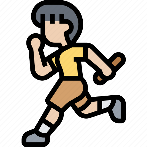 Relay, race, baton, run, athlete icon - Download on Iconfinder