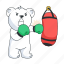 boxing bag, punching bag, boxing bear, boxing practice, heavy bag 