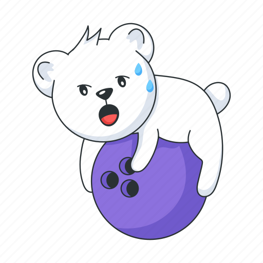 Alley ball, bowling game, bowling ball, bowling bear, bear character sticker - Download on Iconfinder