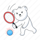 tennis sport, tennis game, tennis bear, playing tennis, tennis gear