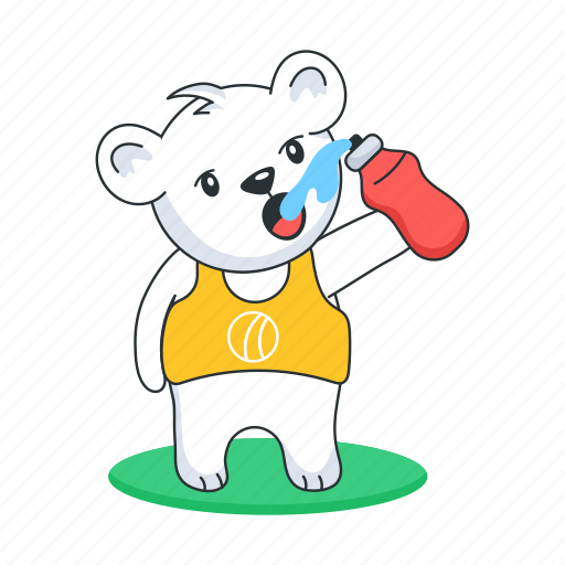 Sports bottle, water bottle, drinking bear, sports bear, drinking water sticker - Download on Iconfinder