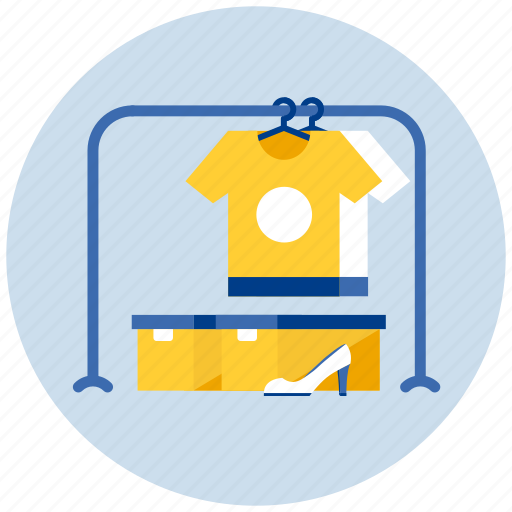 Clothes, clothing, hanger, shoes, fashion, wear icon - Download on Iconfinder