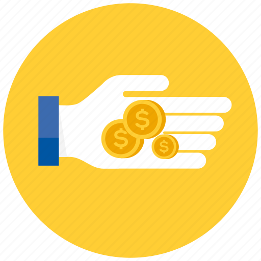 Coins, hand, strached, coin, currency, dollar, ecommerce icon - Download on Iconfinder