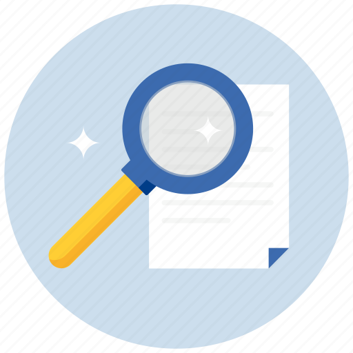 File, find, paper, search, document, documents, glass icon - Download on Iconfinder