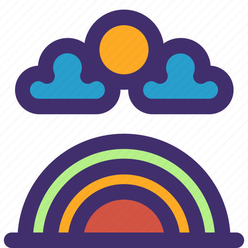 Cloud, forecast, rainbow, spring, weather icon - Download on Iconfinder