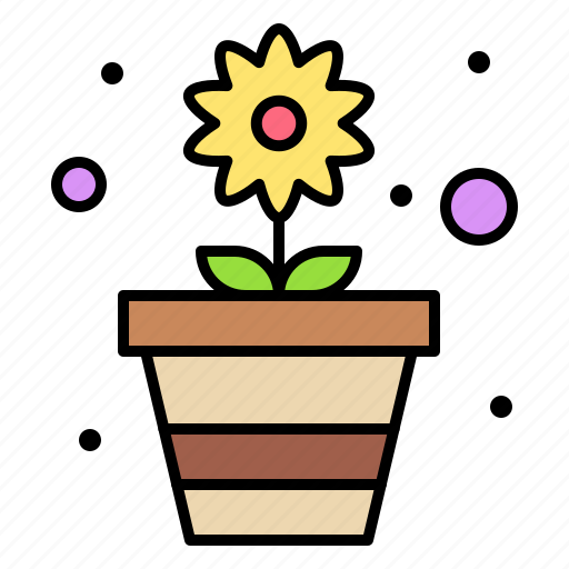Pot, blossom, flora, flower, garden icon - Download on Iconfinder