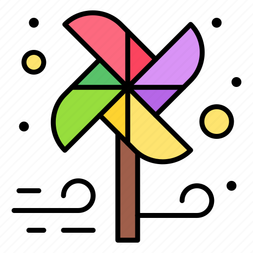 Wind, colorful, fan, paper, toy icon - Download on Iconfinder