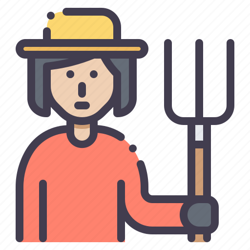 Farmer, female, woman, gardener, avatar icon - Download on Iconfinder