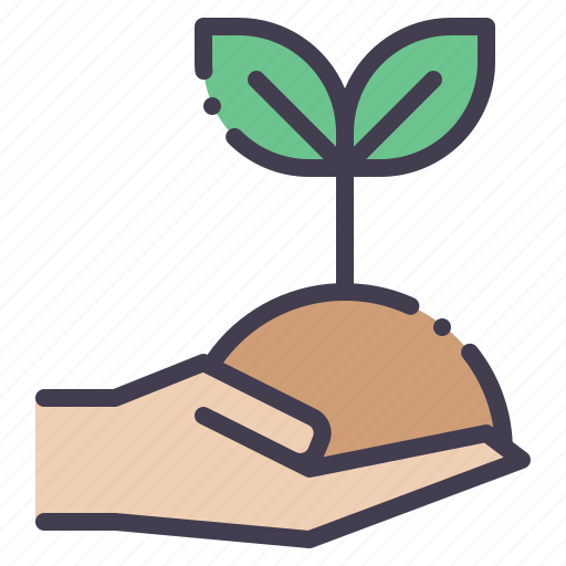Hand, seeding, plant, growth, spring icon - Download on Iconfinder