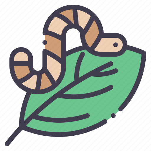 Worm, leaf, nature, spring, garden icon - Download on Iconfinder