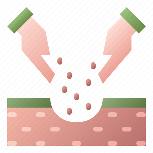 Seed, seeding, hand, gardening, planting icon - Download on Iconfinder