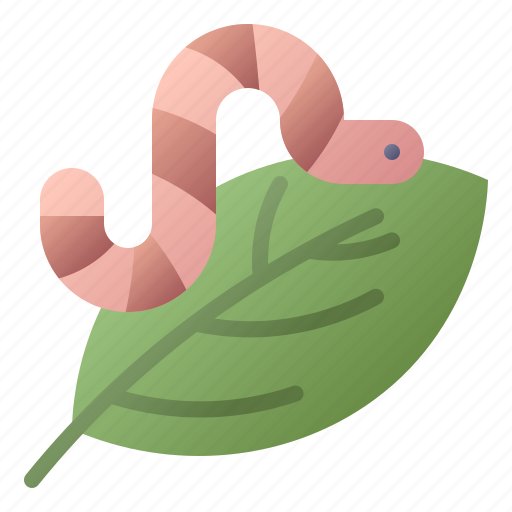 Worm, leaf, nature, spring, garden icon - Download on Iconfinder