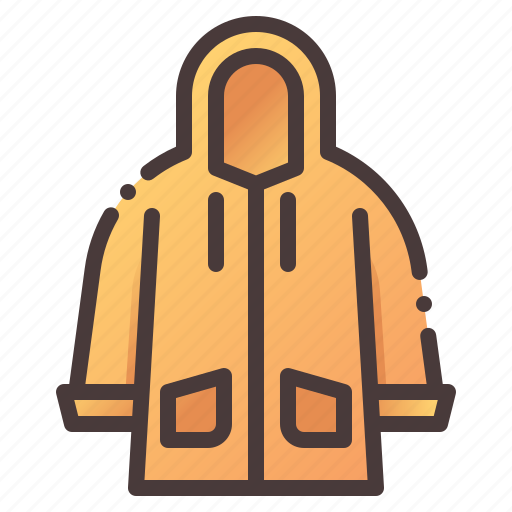 Raincoat, jacket, rain, clothes, fashion icon - Download on Iconfinder