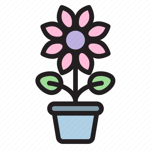 Flower, plant, pot, nature, spring icon - Download on Iconfinder