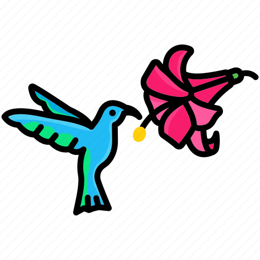 Bird, flower, hummingbird, nectar icon - Download on Iconfinder