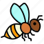 honey, bee, fly, garden, insect 