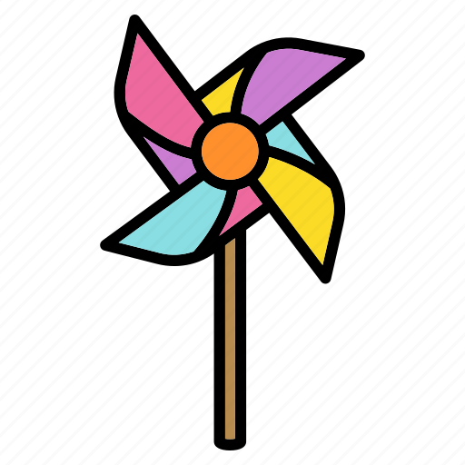 Pinwheel, mill, toy, wind, windmill icon - Download on Iconfinder