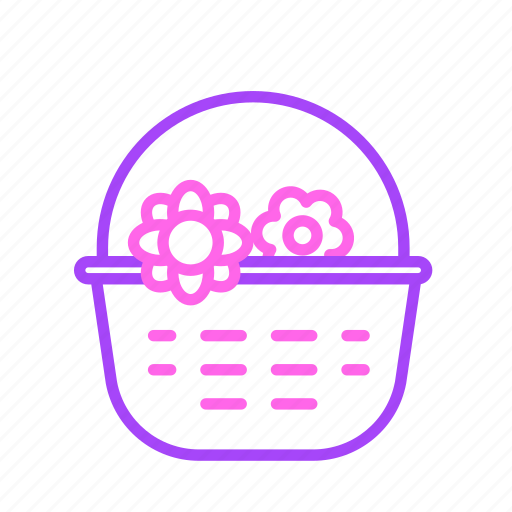 Flower, basket, nature, leaf, floral, plant icon - Download on Iconfinder
