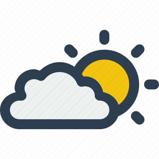 Cloudy, cloud, and, sun, weather icon - Download on Iconfinder
