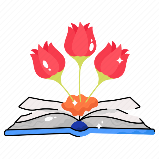 Reading, nature, floral, beautiful, spring, summer sticker - Download on Iconfinder