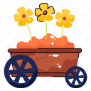 flower, cart, nature, floral