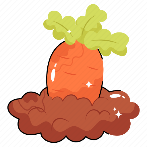 Carrot, fresh, raw, vegetable, sweet, healthy sticker - Download on Iconfinder