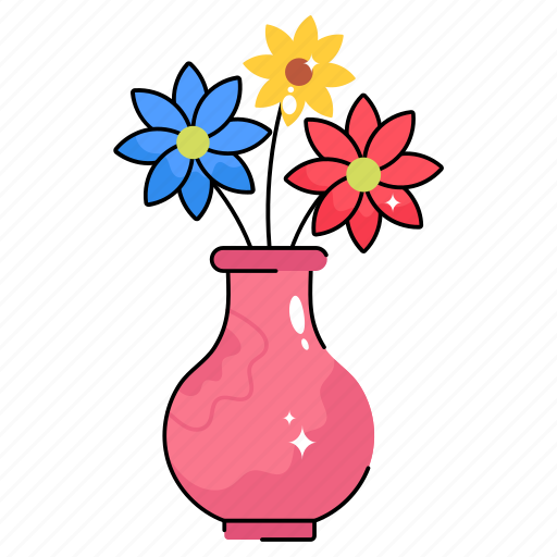 Flower, green, plant, potted, holding, gardening sticker - Download on Iconfinder