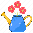 kitchen, pot, teapot, flower