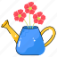 kitchen, pot, teapot, flower 