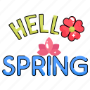 spring, greeting, card, flower, green, floral