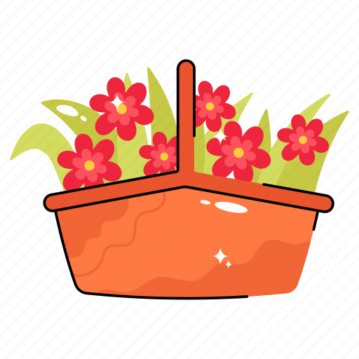 Flower, nature, bouquet, basket sticker - Download on Iconfinder