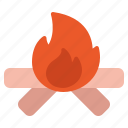 firewood, campfire, fire, flame, wood, forest, camp, camping, timber