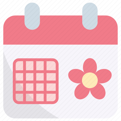 Calendar, spring, date, blossom, flower icon - Download on Iconfinder