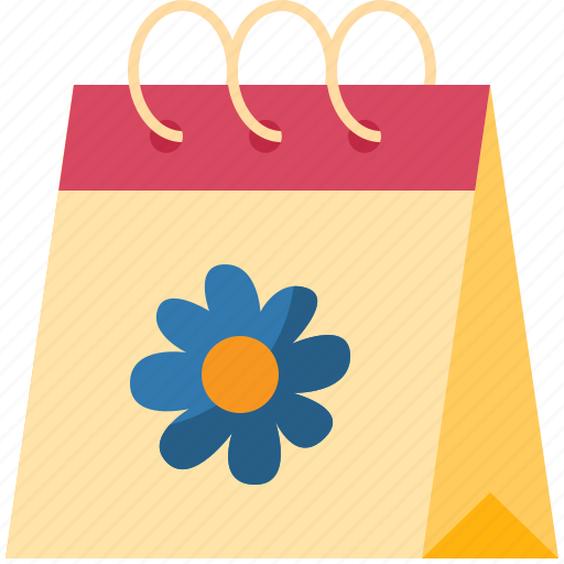 Calendar, date, schedule, event, flower, spring, season icon - Download on Iconfinder