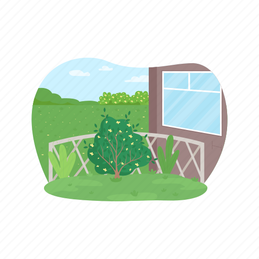 Spring, garden, plant, backyard, bush illustration - Download on Iconfinder
