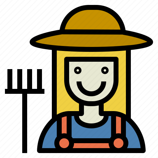 Farmer, gardener, girl, grower, seedsman, smile icon - Download on Iconfinder