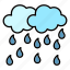 spring, raining, weather, clouds, rain, umbrella, forecast, sun, cloud 
