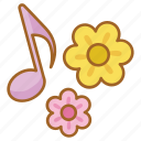 bloom, flower, music, musical, song, spring