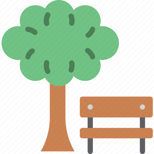 Bench, easter, park, spring, tree icon - Download on Iconfinder