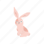 spring, rabbit, bunny, hand-drawn bunny, hand-drawn rabbit, easter, easter bunny, easter rabbit, pink 