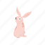 spring, rabbit, curious rabbit, bunny, hand-drawn bunny, animal, easter, garden, hand-drawn rabbit 