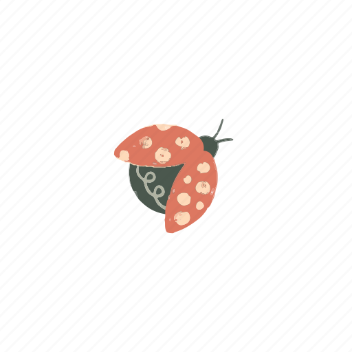 Spring, red, ladybug, hand-drawn ladybug, hand-drawn ladybird, bug, easter icon - Download on Iconfinder