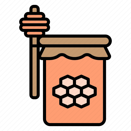 Honey, bee, honeycomb, jar, food, sweet, spring icon - Download on Iconfinder