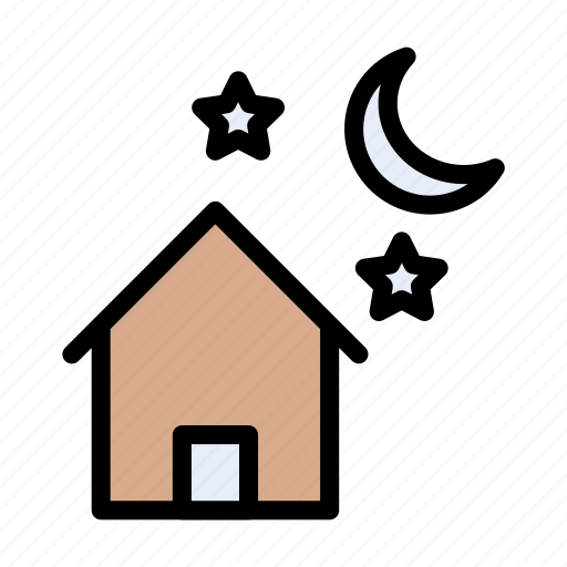 House, home, night, moon, stars icon - Download on Iconfinder